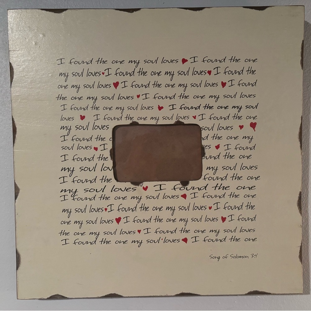 Heart-Themed Wall Frame with Love Quotes
